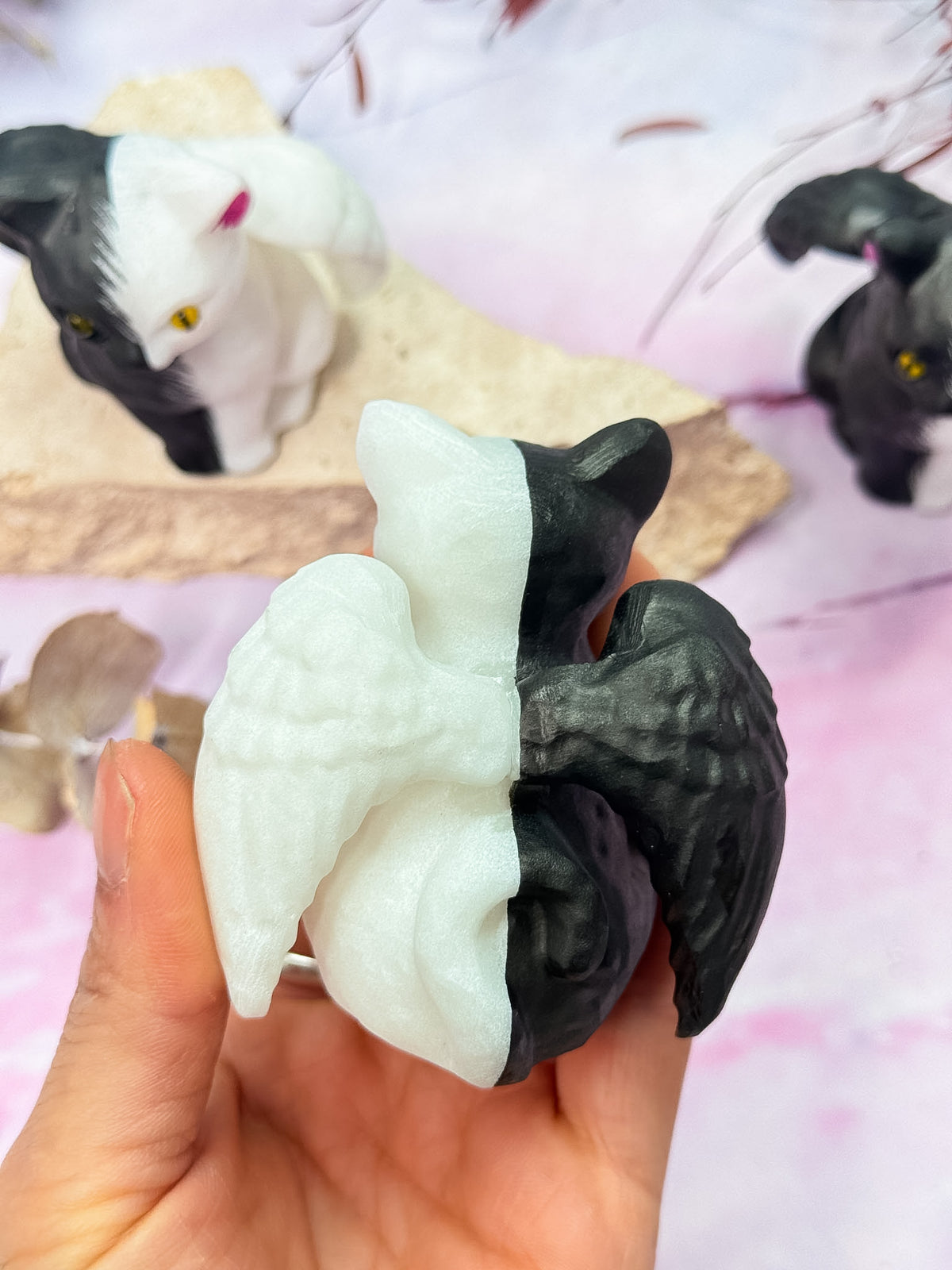 White Jade Flying Cats