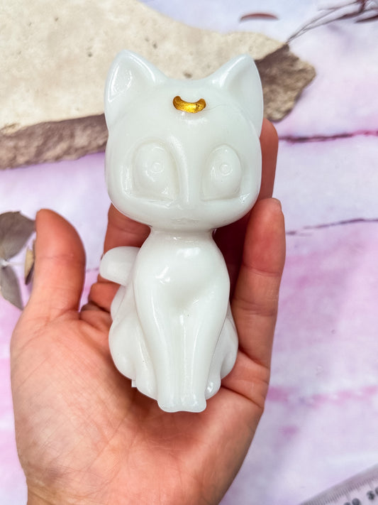 White Jade Luna Cat