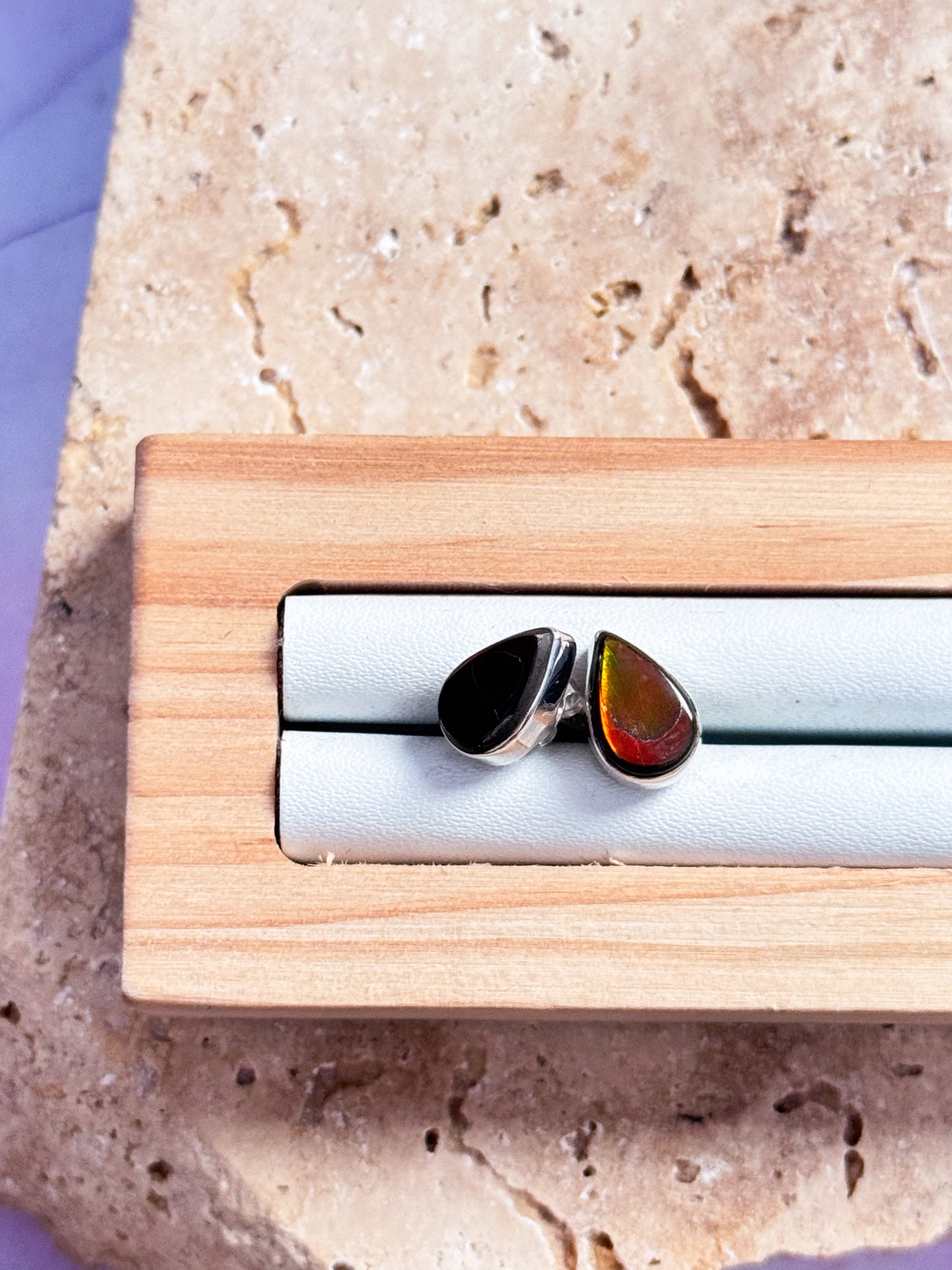 Ammolite Studs #2