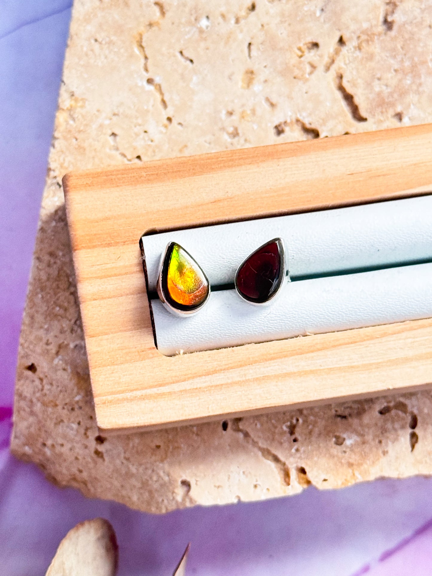 Ammolite Studs #2