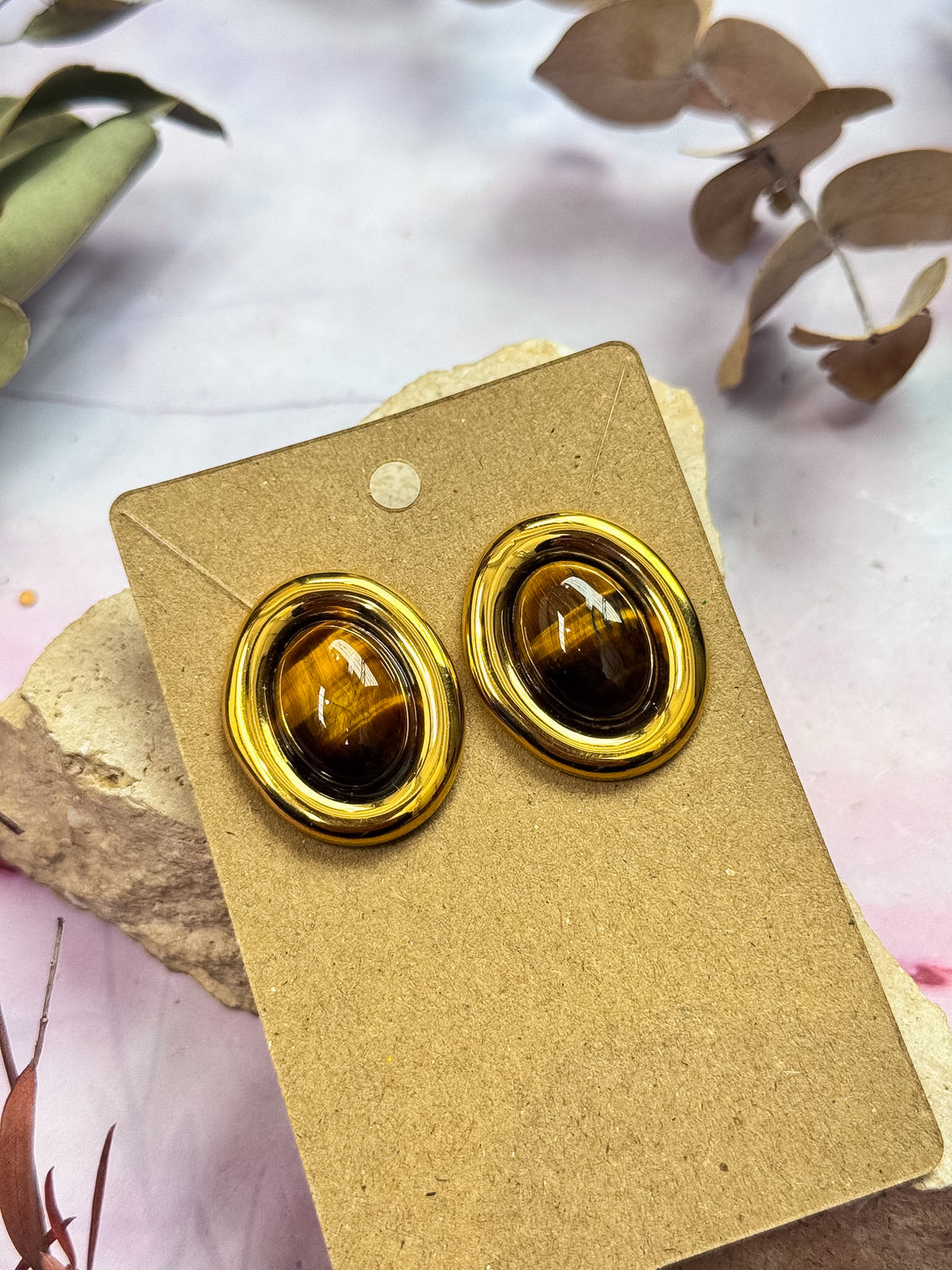 Tigers Eye Studs