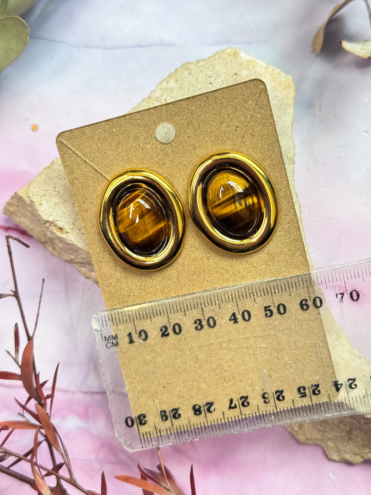 Tigers Eye Studs
