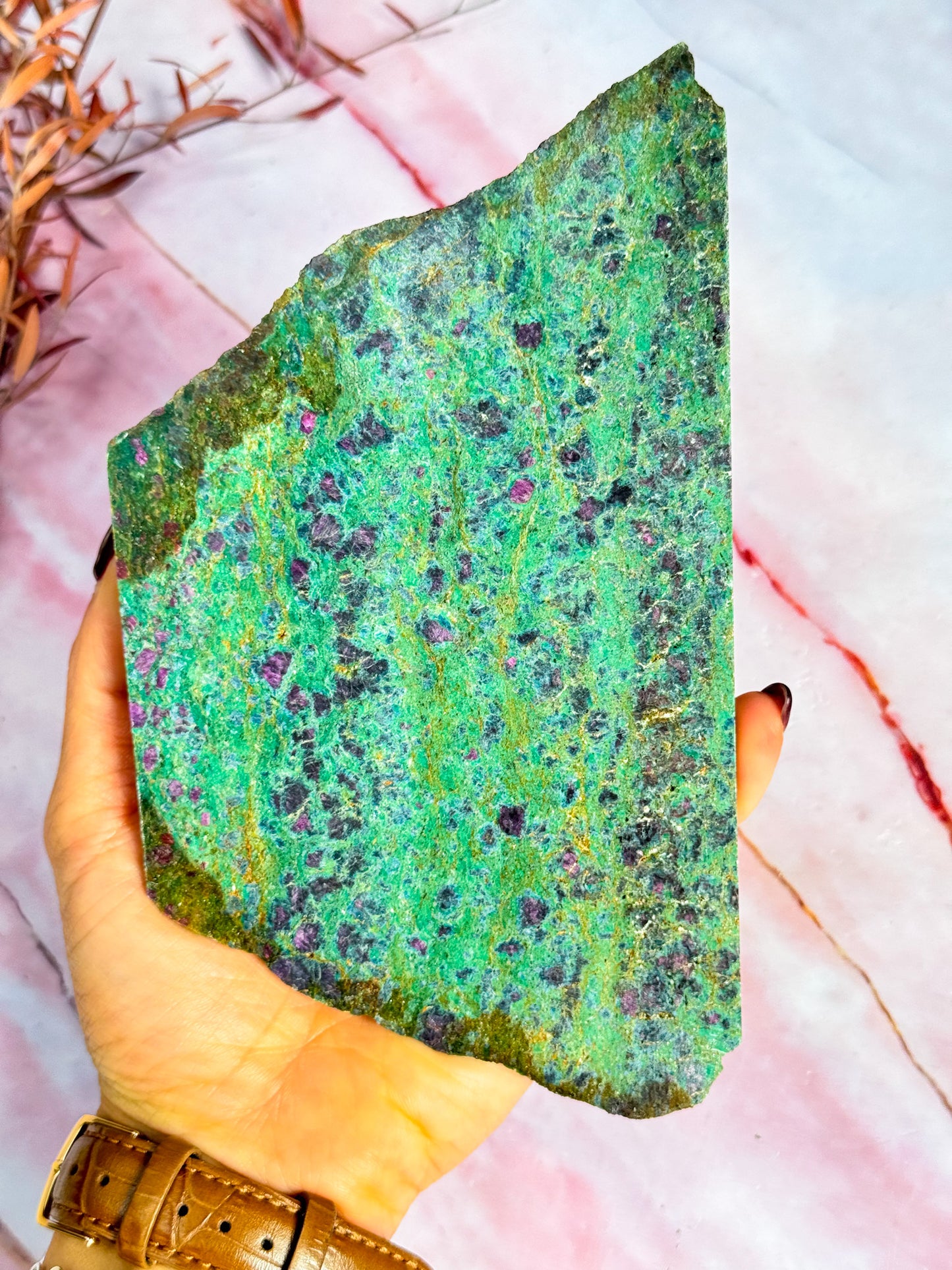 Ruby in Fuschite Slice