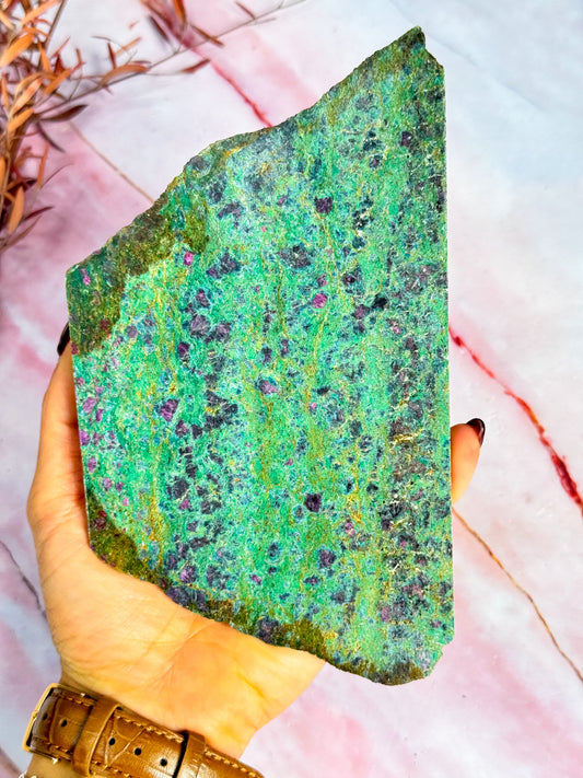 Ruby in Fuschite Slice