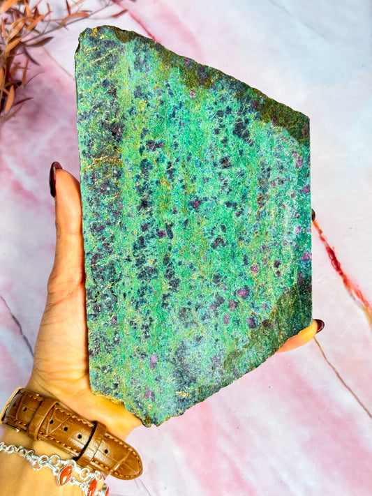 Ruby in Fuschite Slice