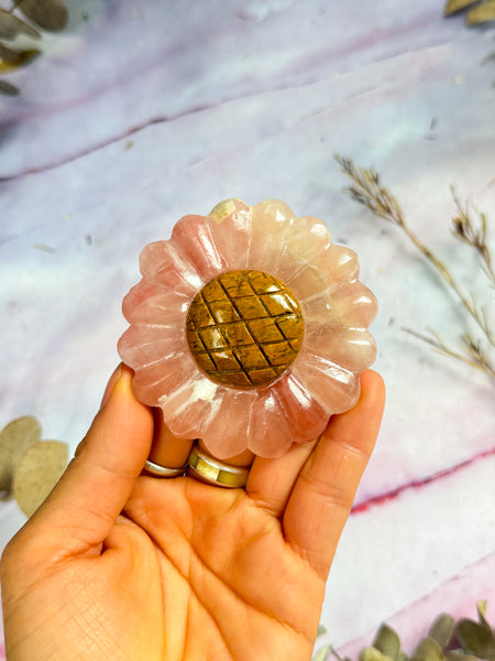 Calcite Sunflower Carvings