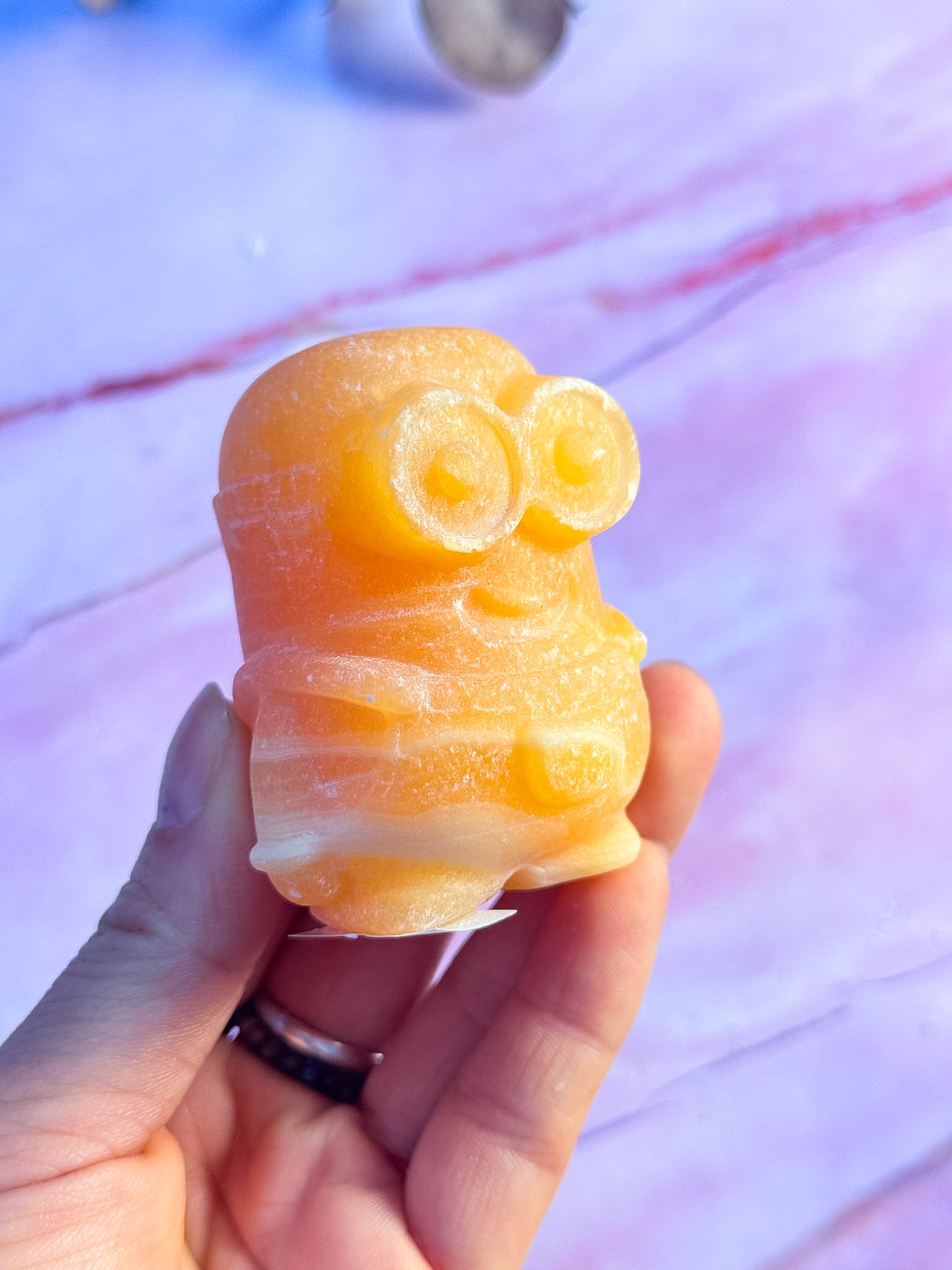Yellow Calcite Minion Carvings