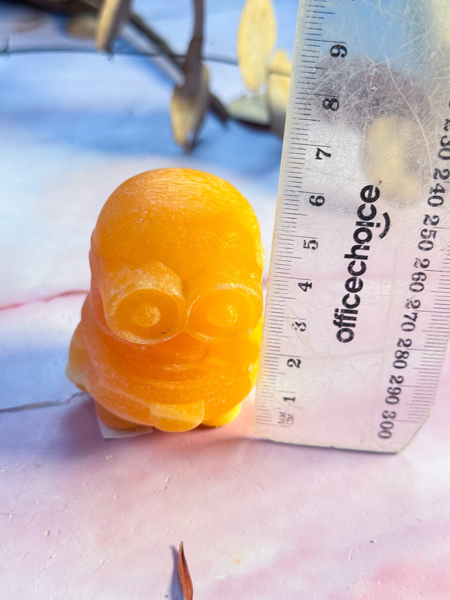Yellow Calcite Minion Carvings
