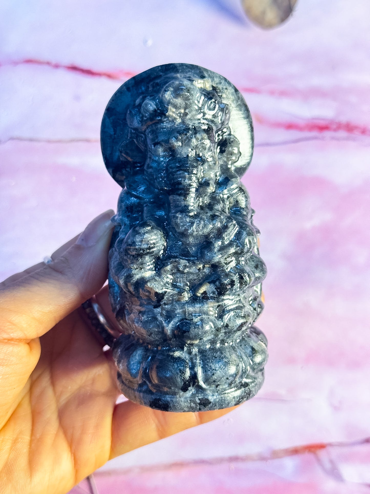 Larvikite Ganesha