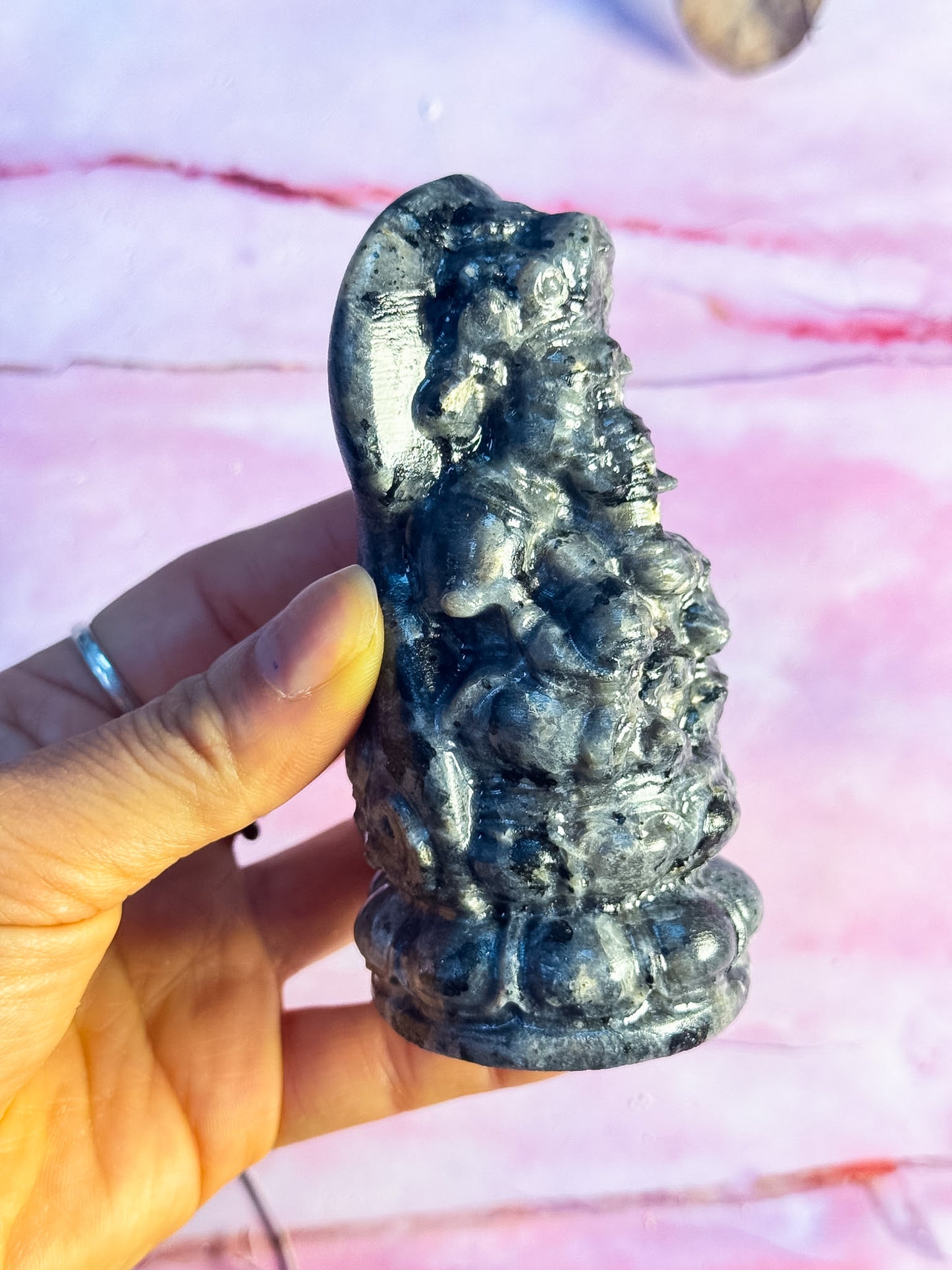 Larvikite Ganesha
