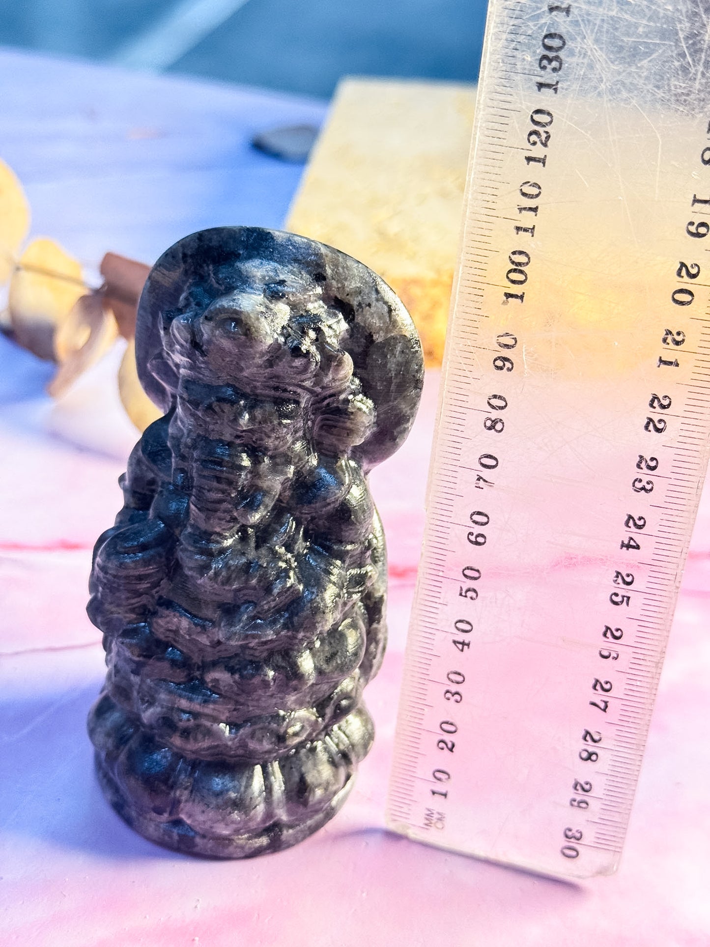 Larvikite Ganesha