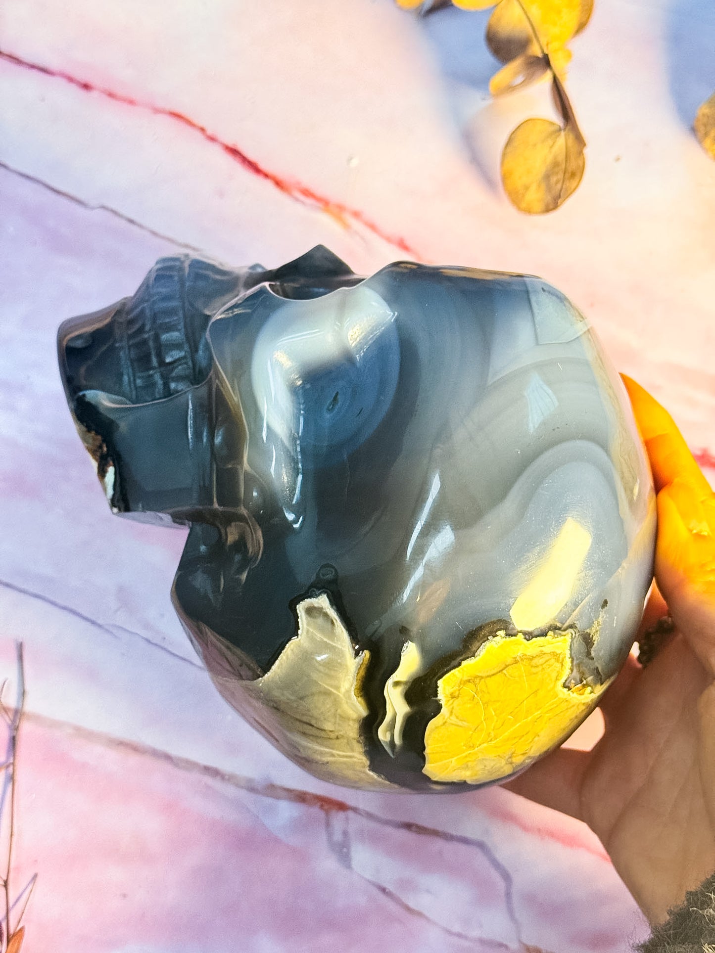 Volcanic Agate Skull