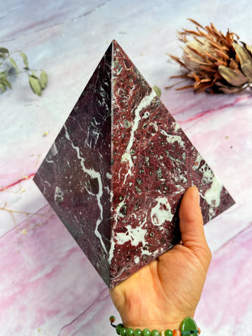 Large Red Onyx Pyramid