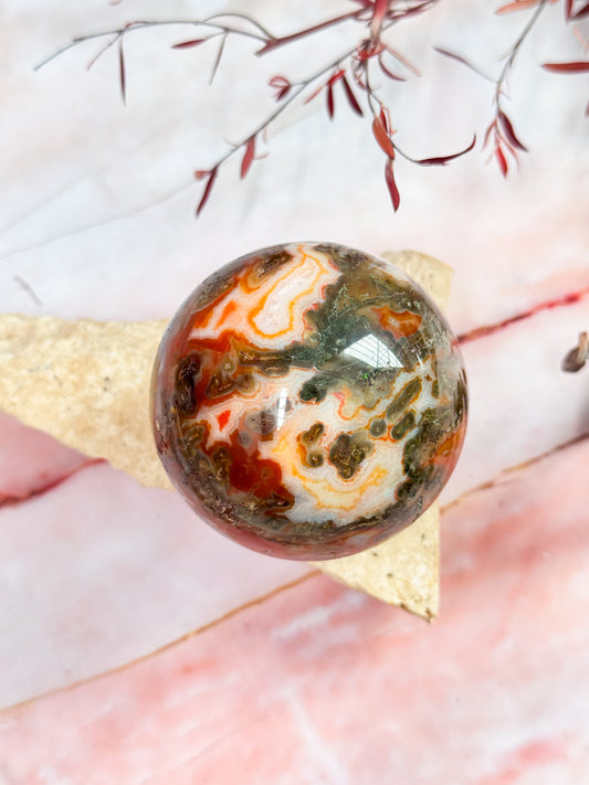 Red Moss Agate Sphere