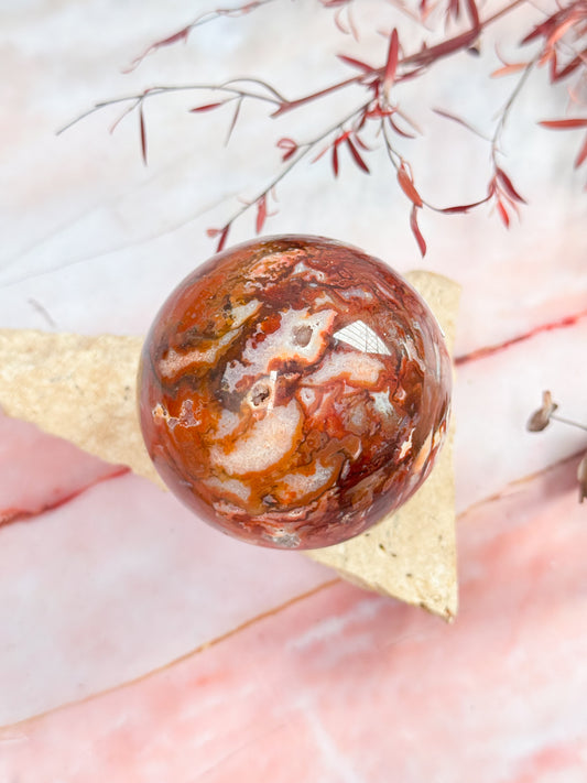 Red Moss Agate Sphere