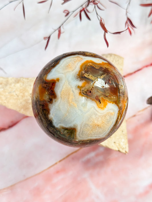 Red Moss Agate Sphere