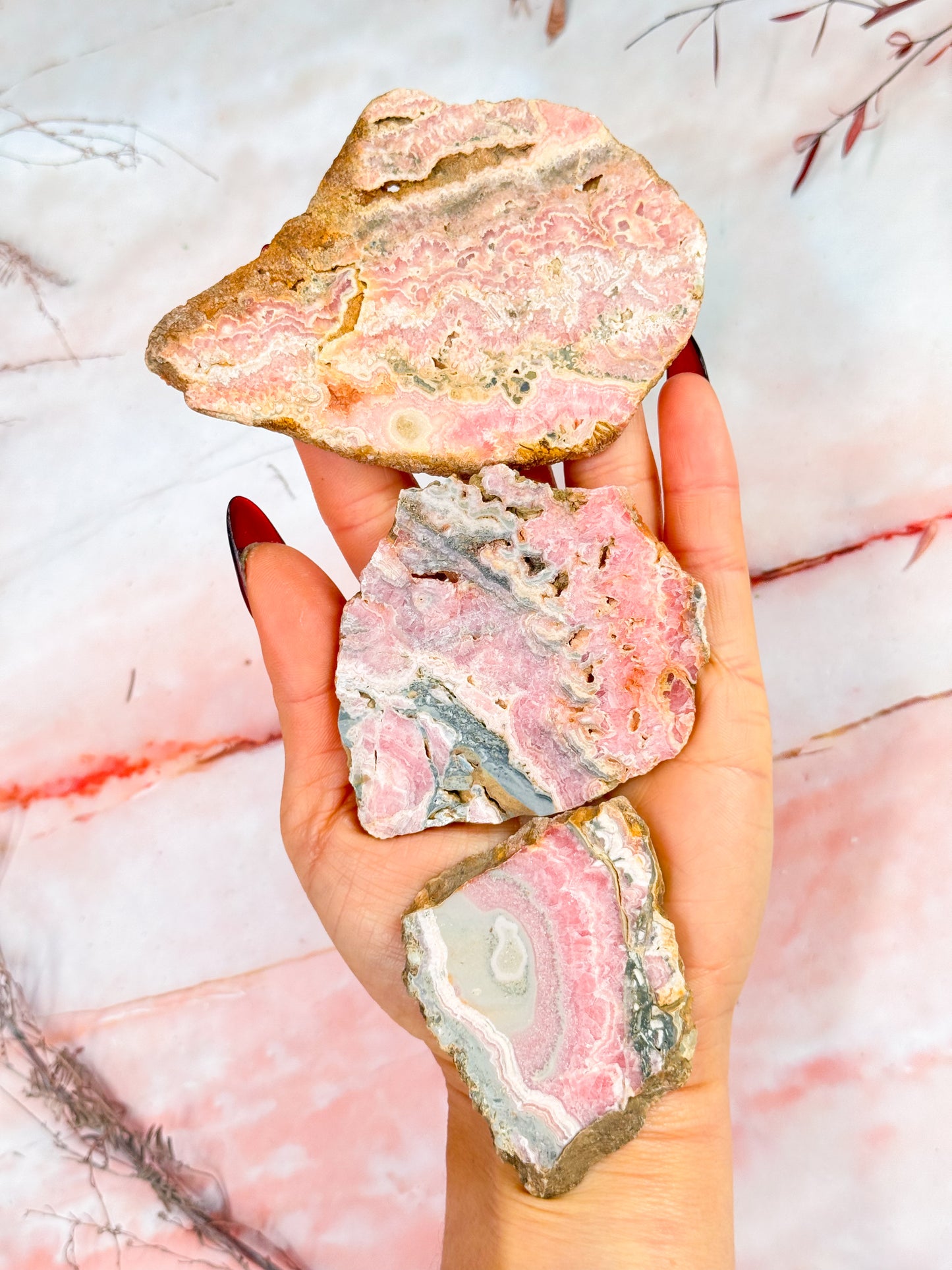 Rhodochrosite Slices