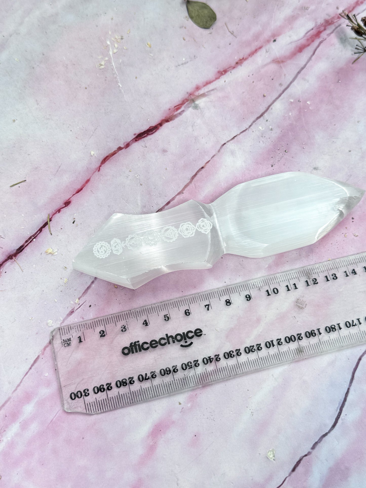 Selenite Chakra Daggers