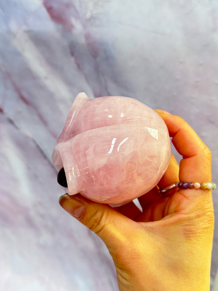 Rose Quartz and Tigers Eye Alien Head