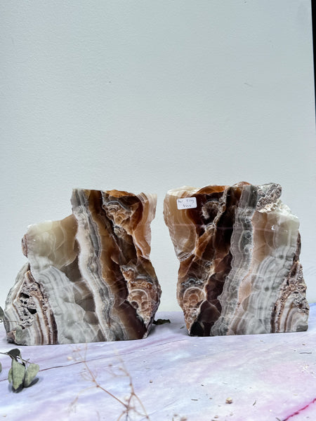 Large Aragonite Bookends