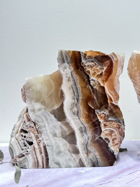 Large Aragonite Bookends