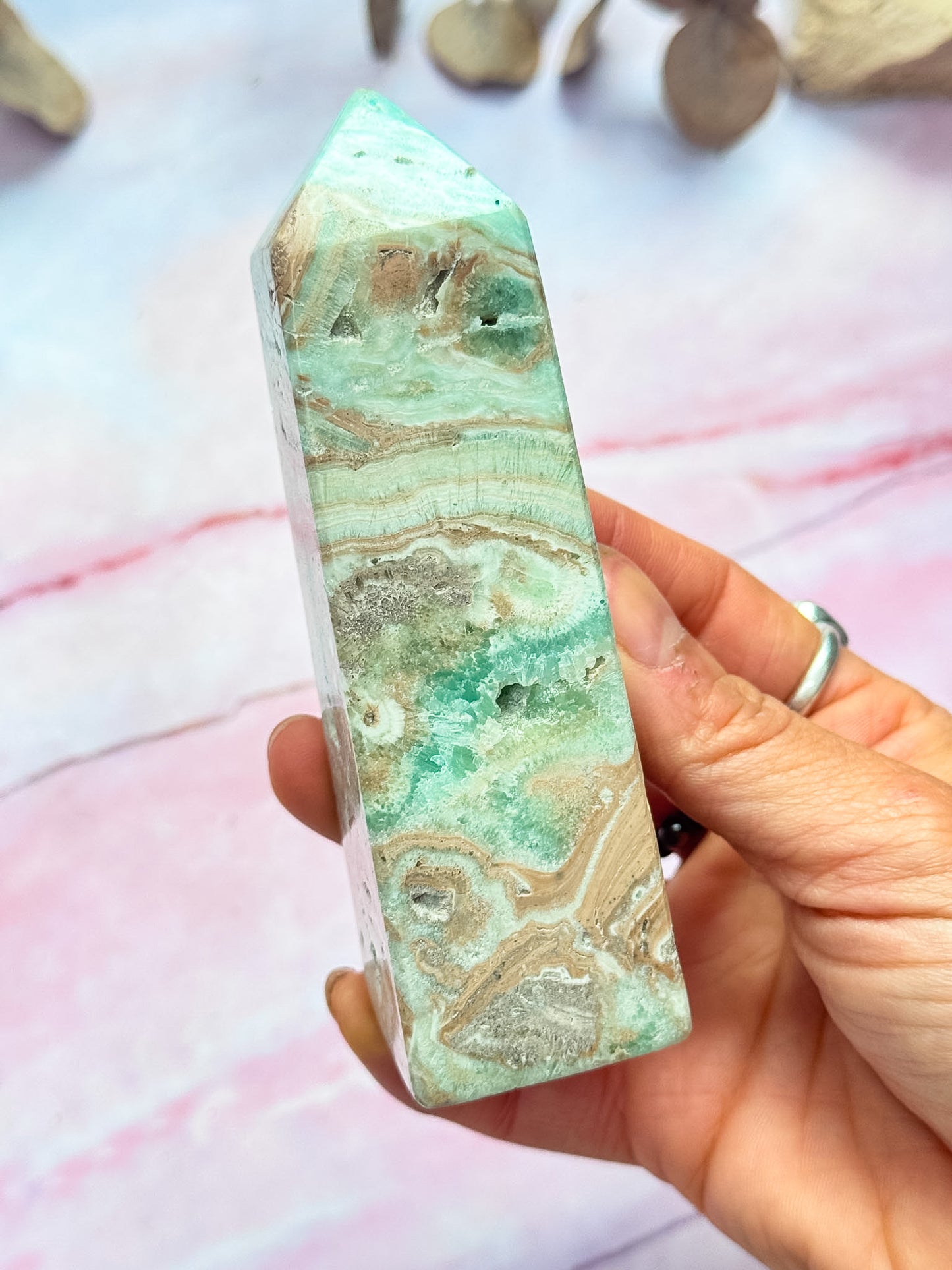 Blue Aragonite Tower