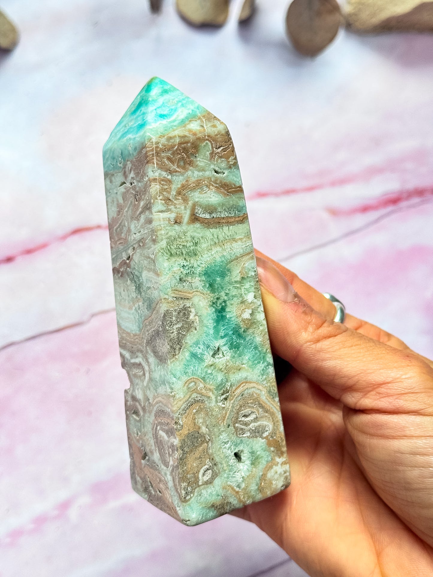 Blue Aragonite Tower