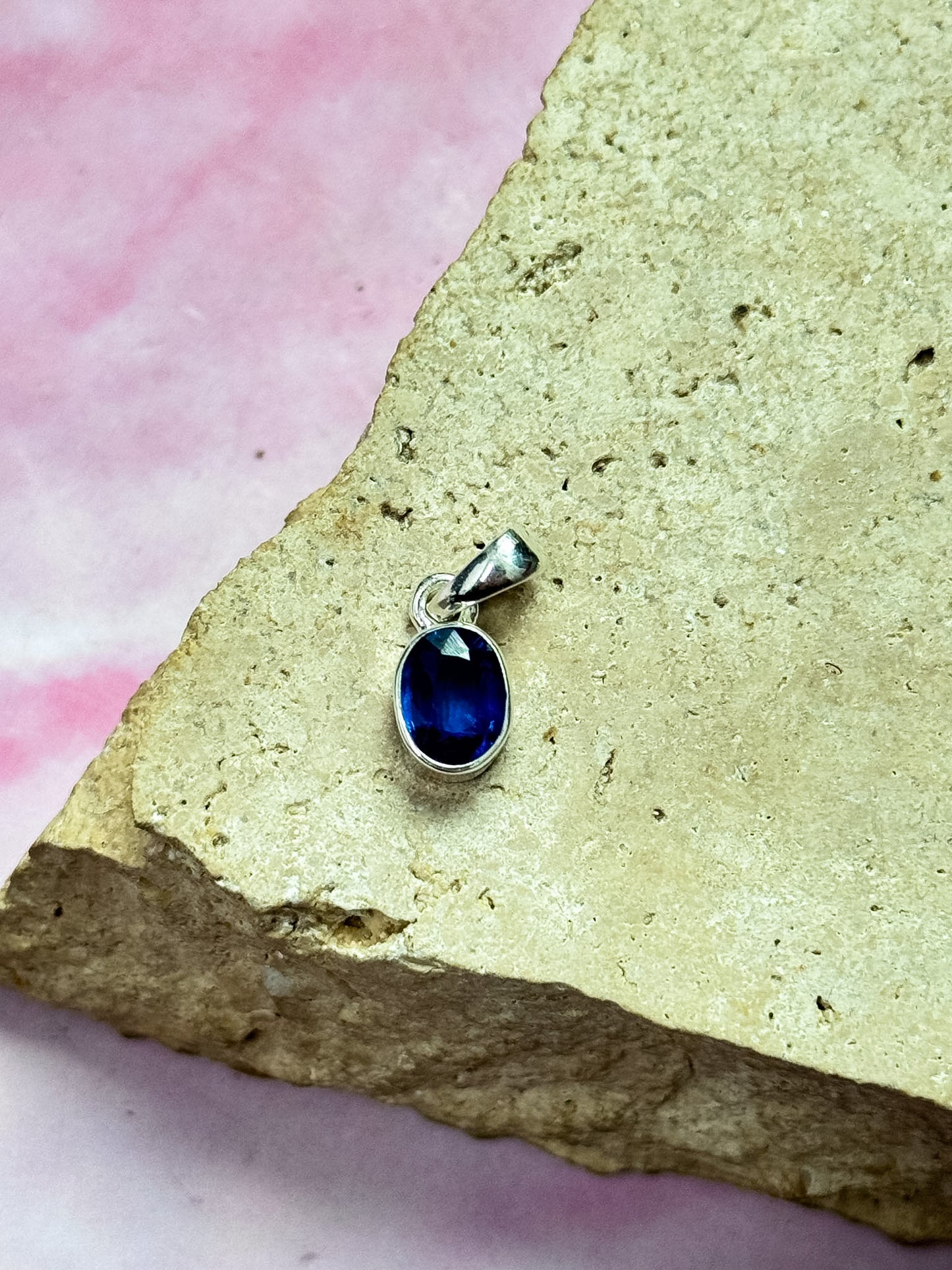 Faceted Kyanite Pendants