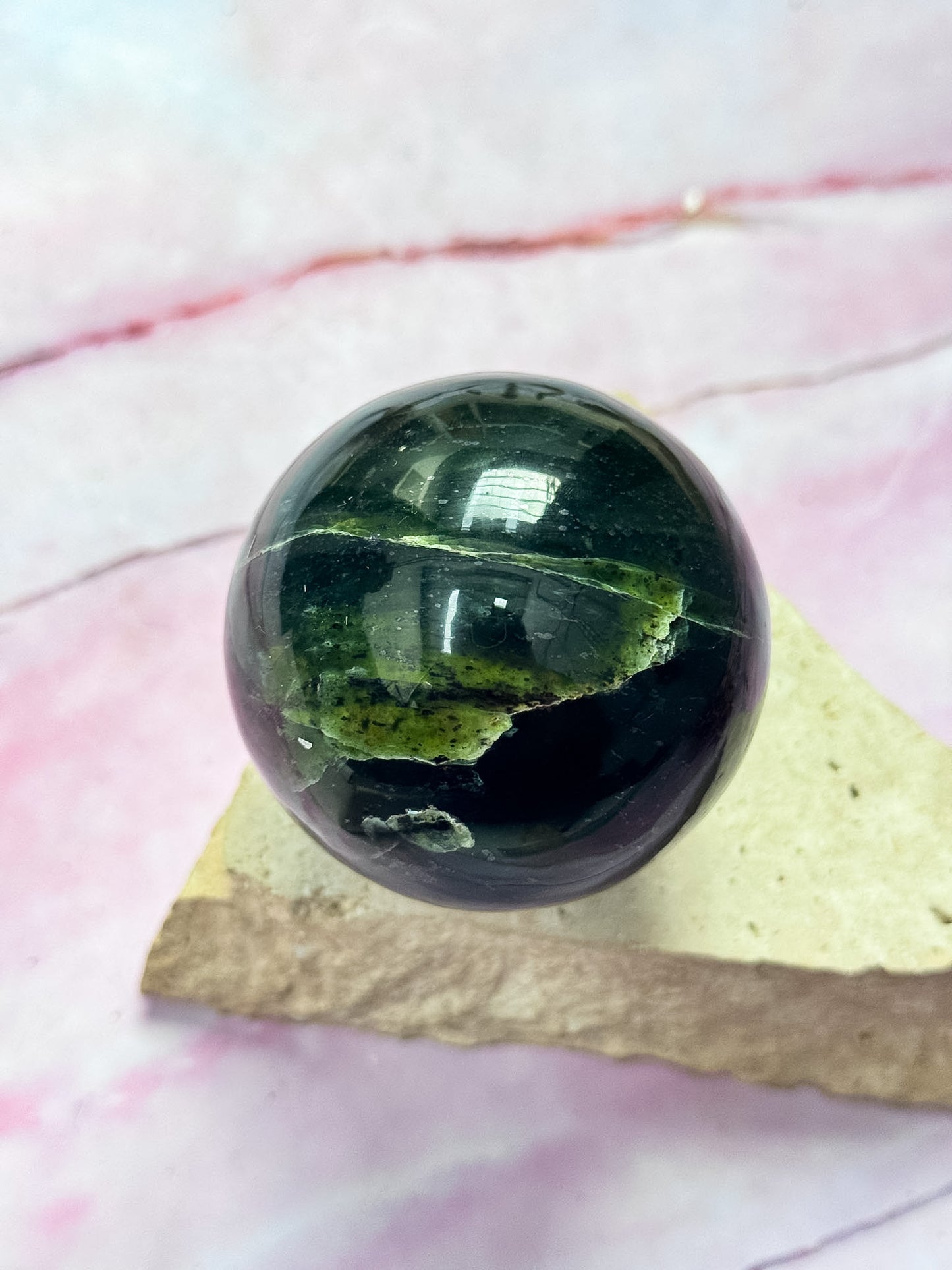 Nephrite Jade Sphere