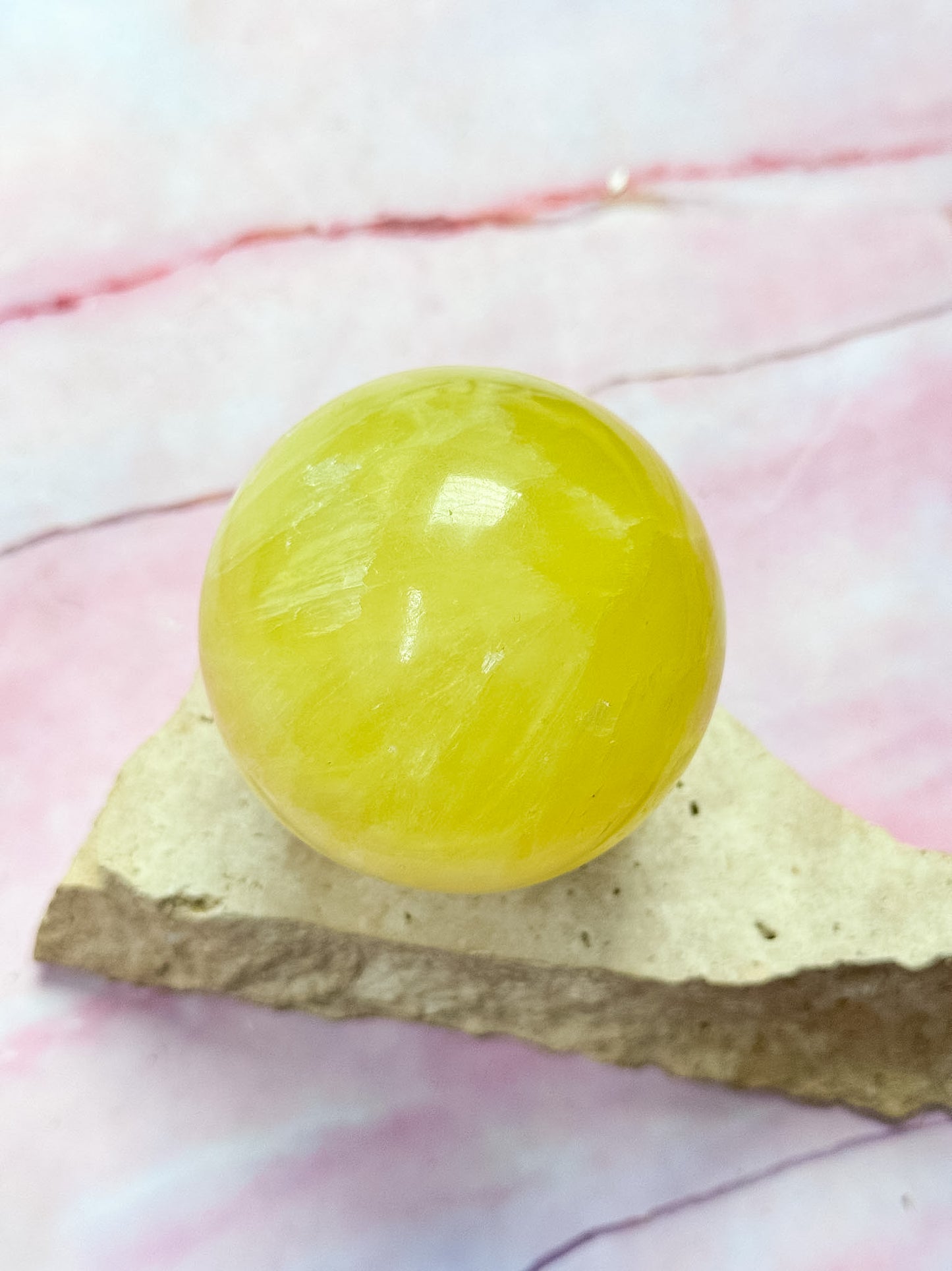 Lemon Calcite Sphere