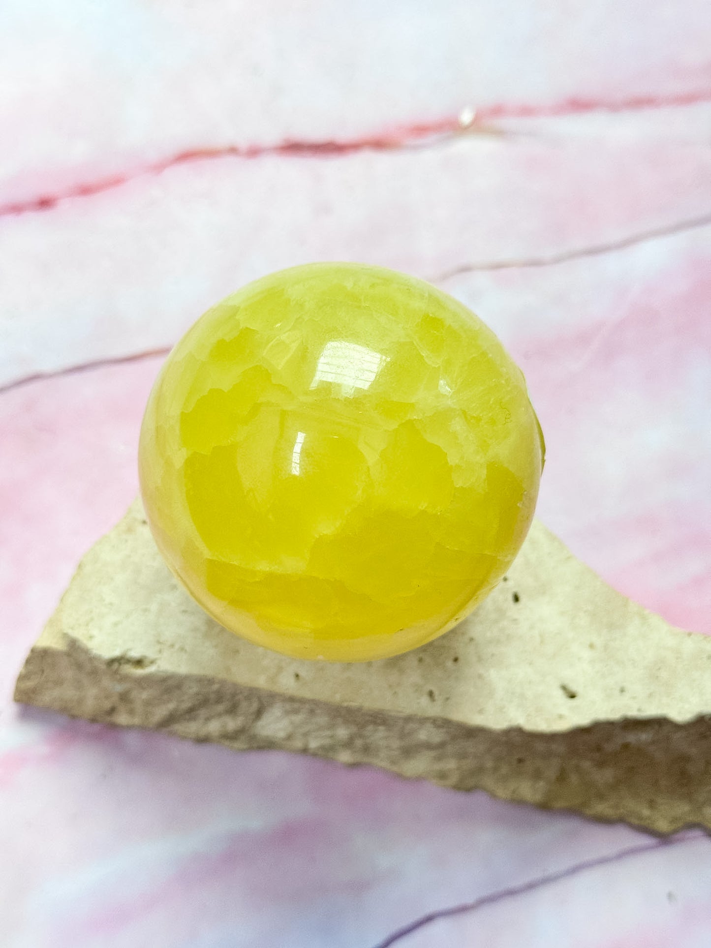 Lemon Calcite Sphere