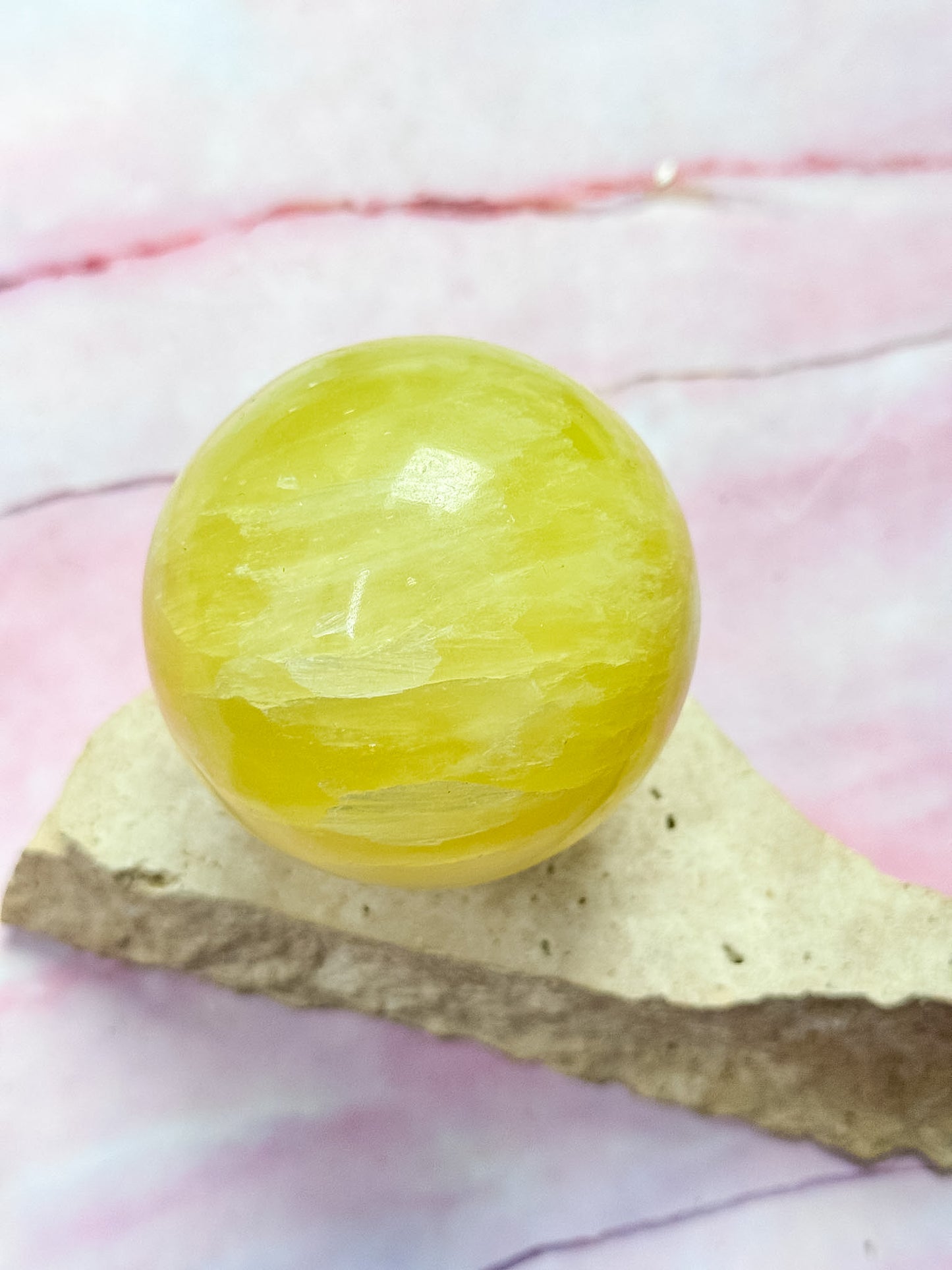 Lemon Calcite Sphere