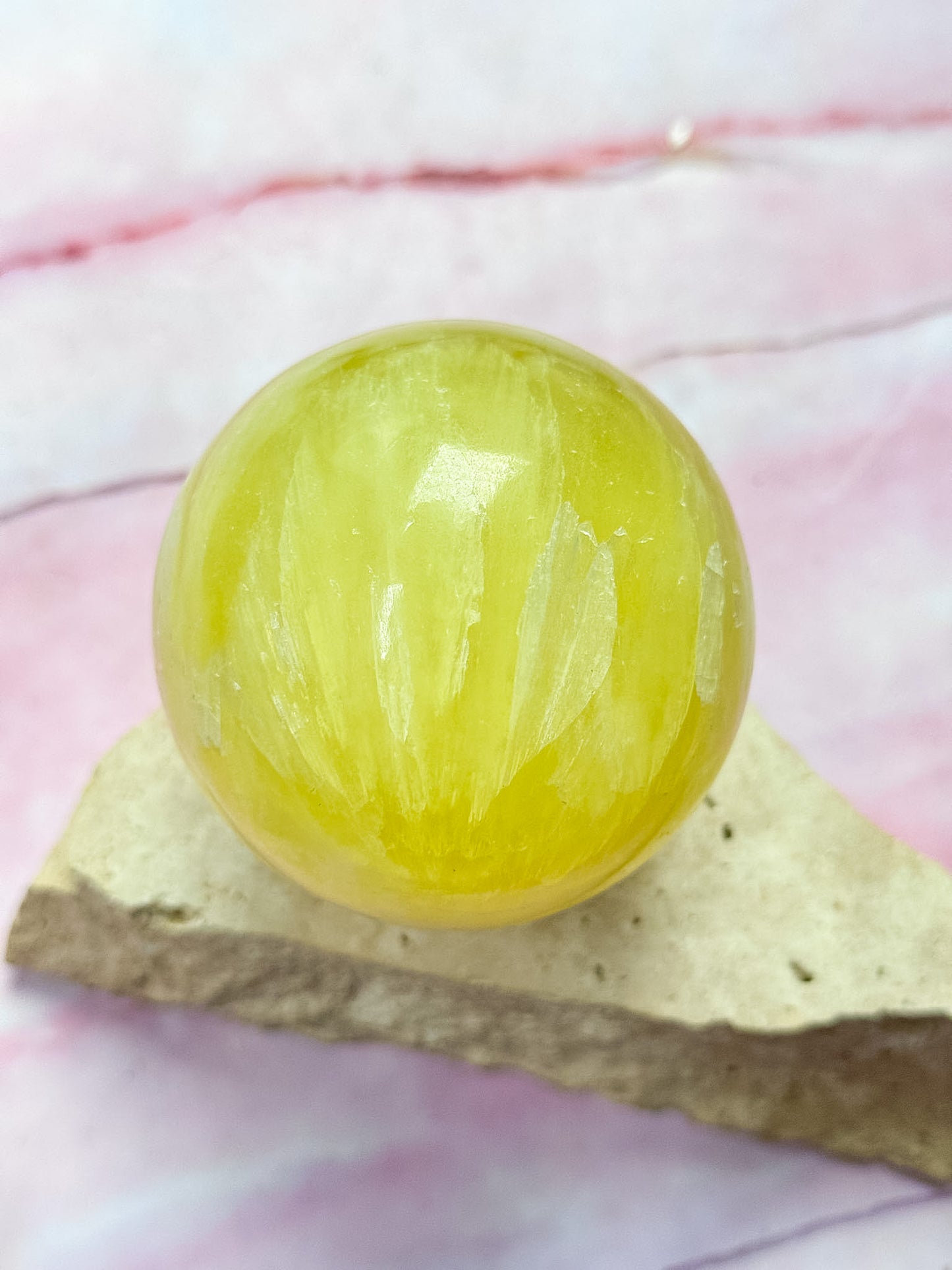 Lemon Calcite Sphere