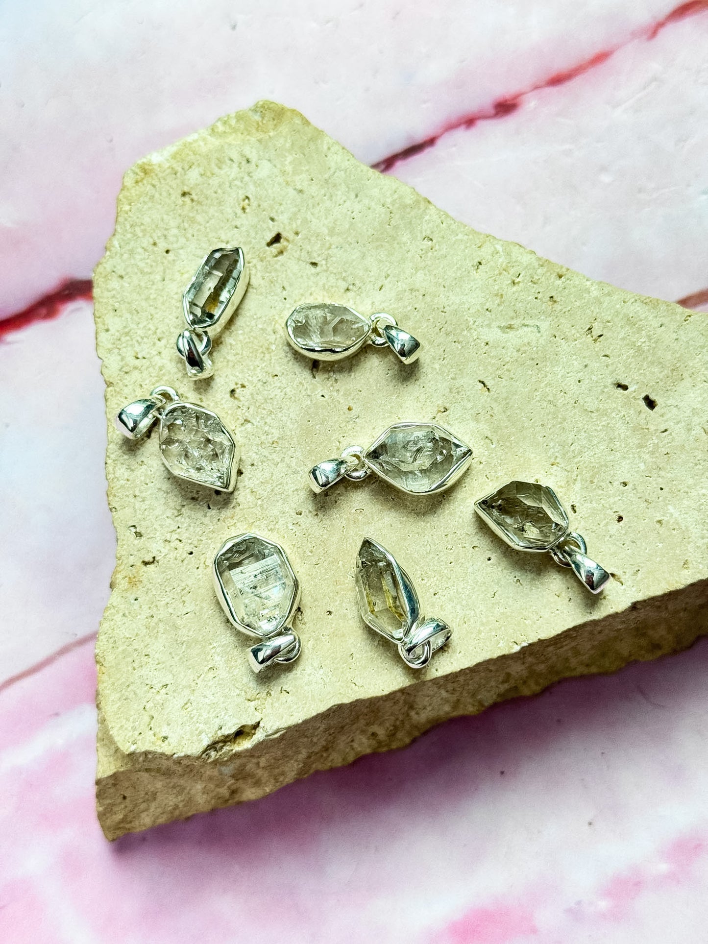 Herkimer Diamond Quartz Pendants