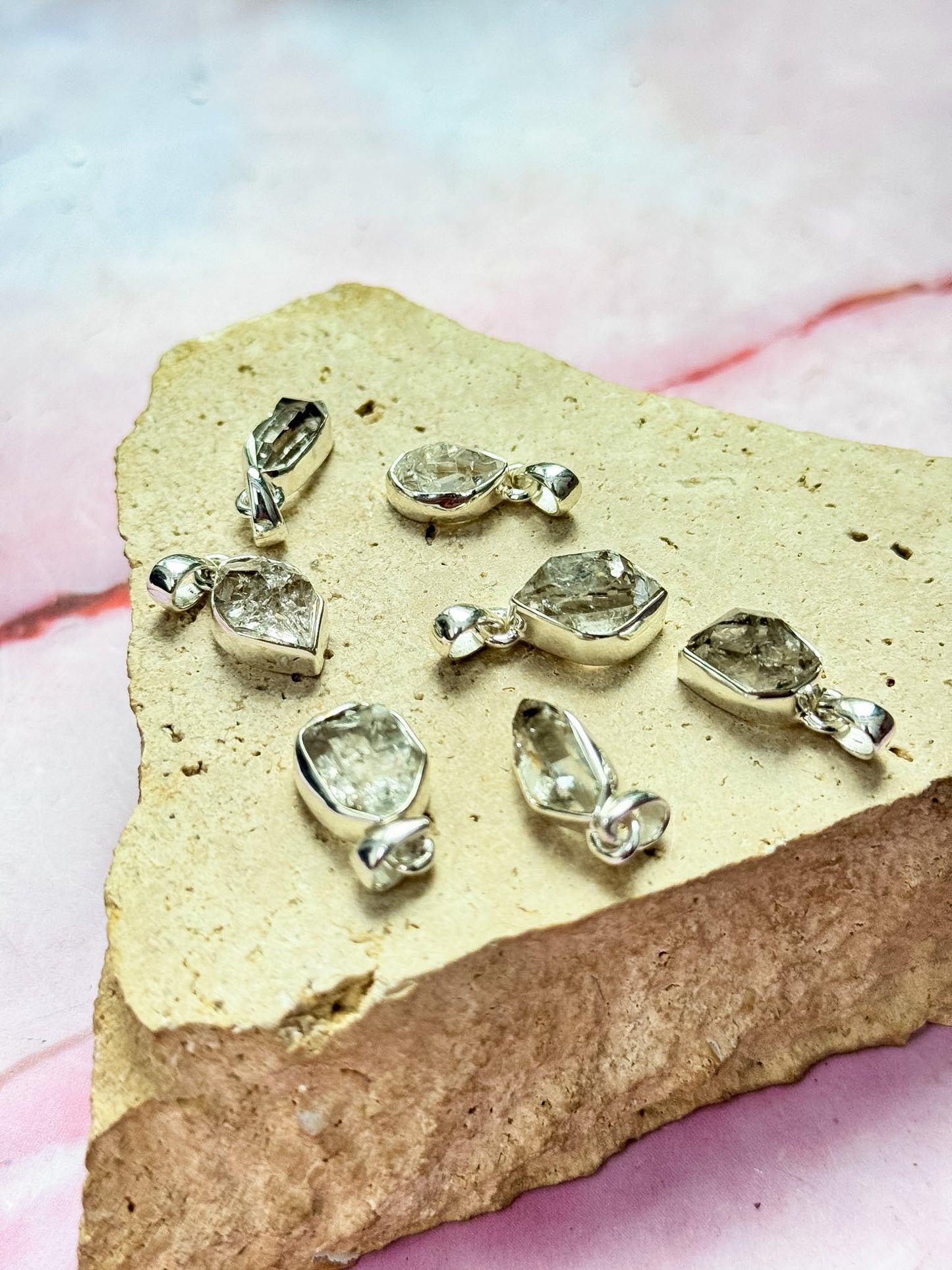 Herkimer Diamond Quartz Pendants