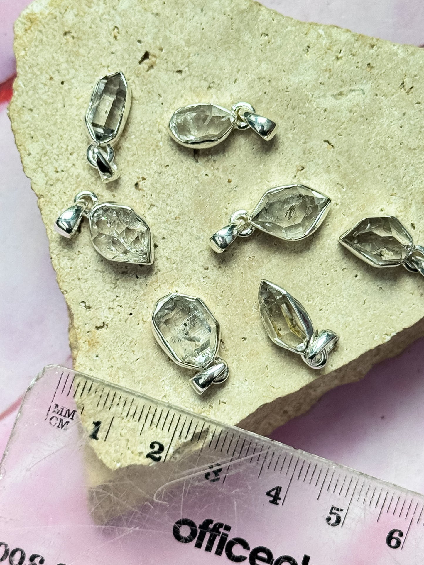 Herkimer Diamond Quartz Pendants