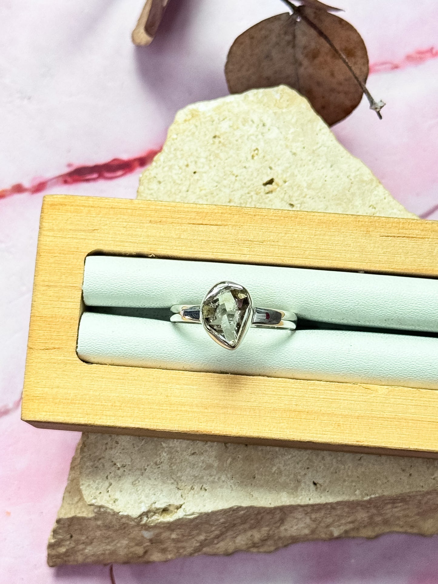 Herkimer Diamond Quartz Rings