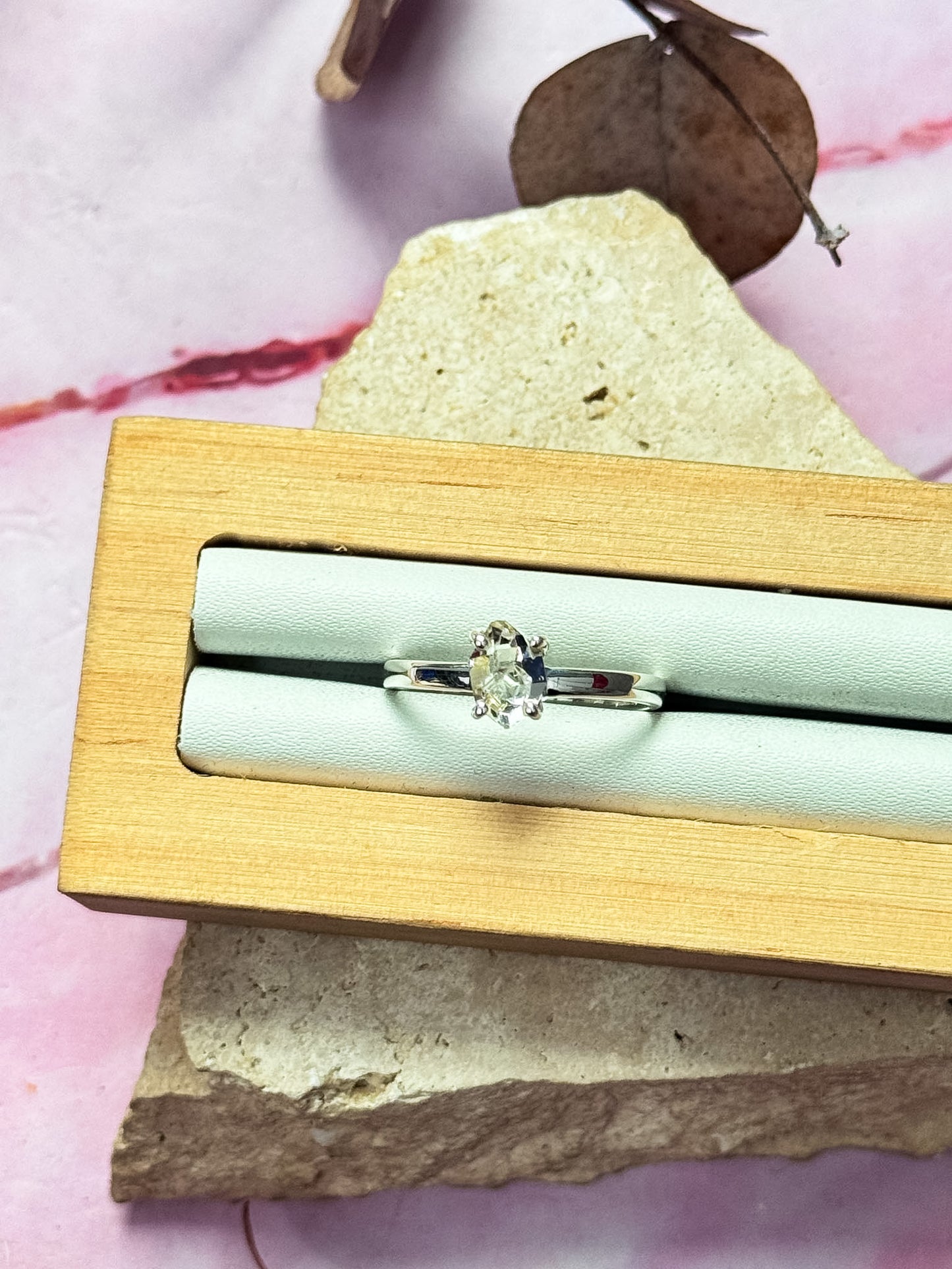 Herkimer Diamond Quartz Rings