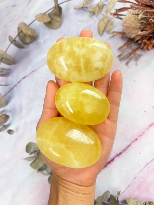 Lemon Calcite Palmstones