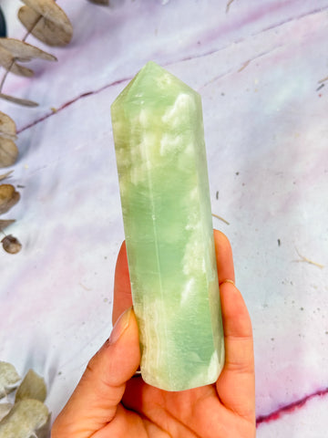 Pistachio Calcite Point