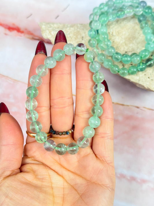 Mint Green Fluorite Bracelets
