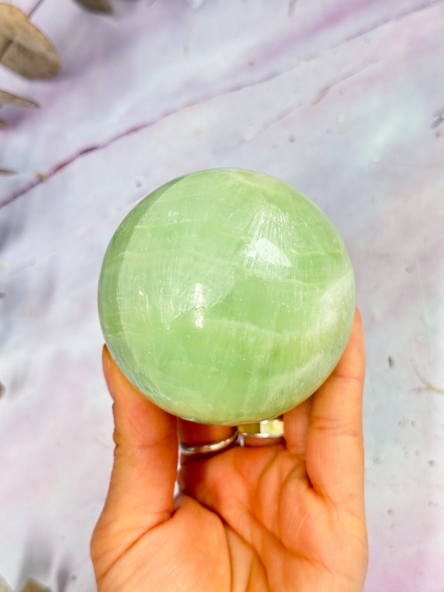 Pistachio Calcite Sphere