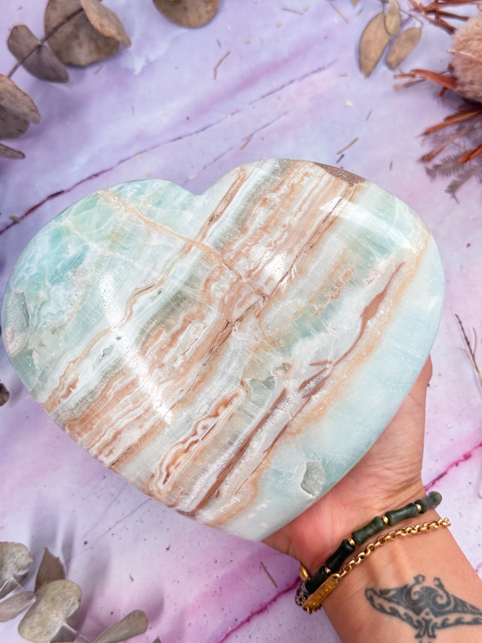 Carribean Calcite Heart
