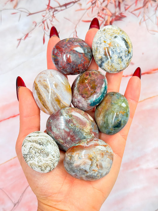 Small Ocean Jasper Palmstones