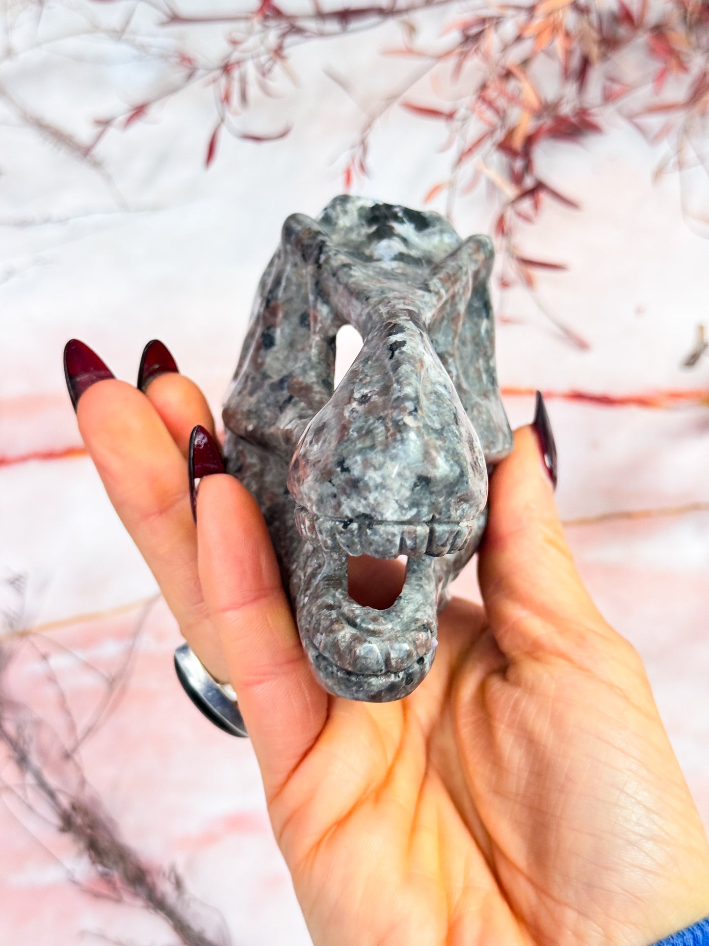 Yooperlite T-Rex Head Carving