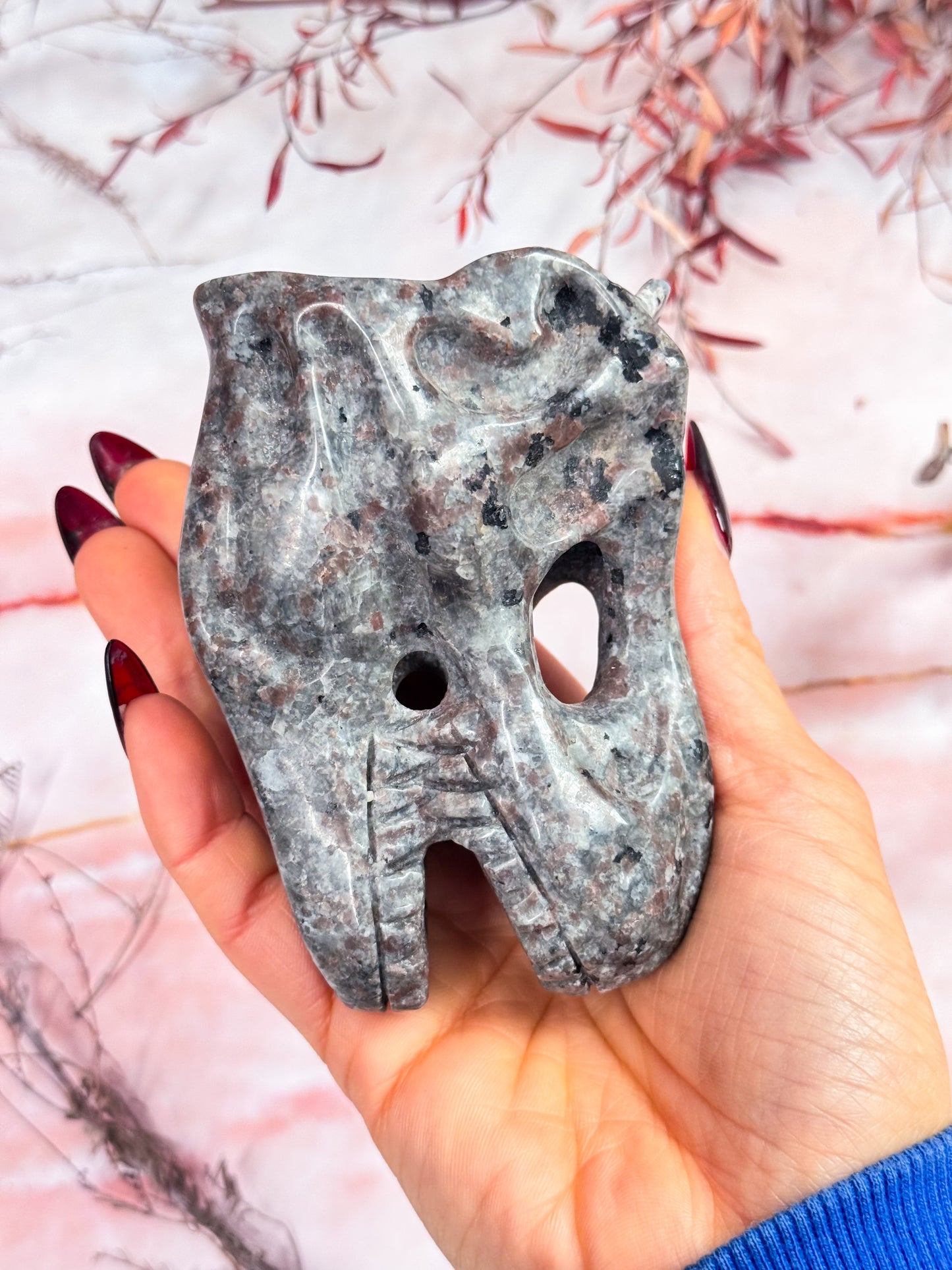 Yooperlite T-Rex Head Carving