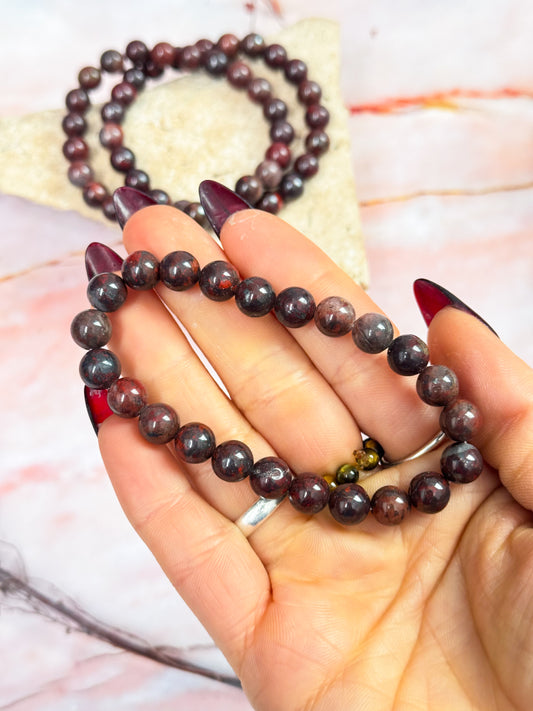 Brecciated Red Jasper Bracelets