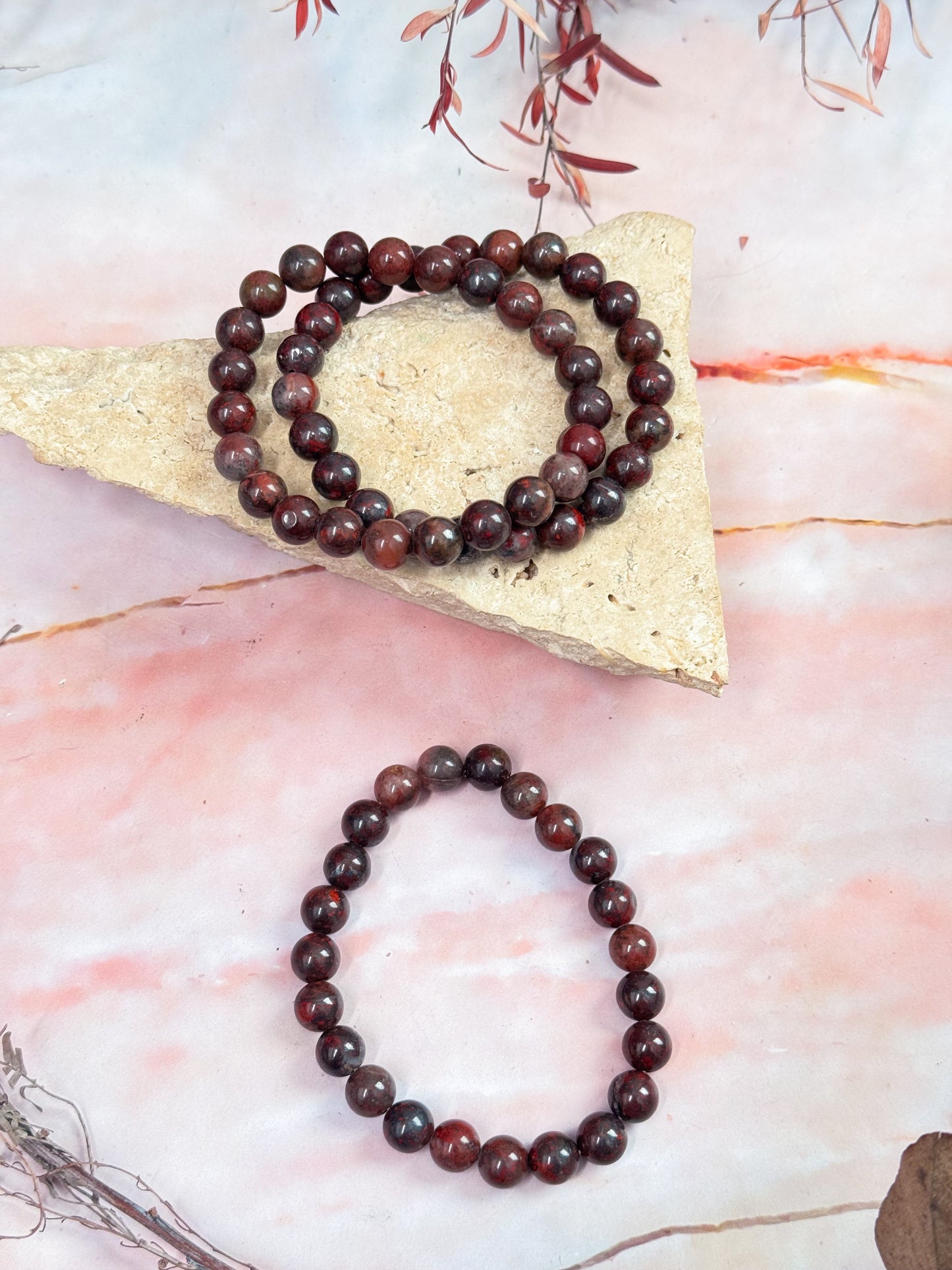 Brecciated Red Jasper Bracelets