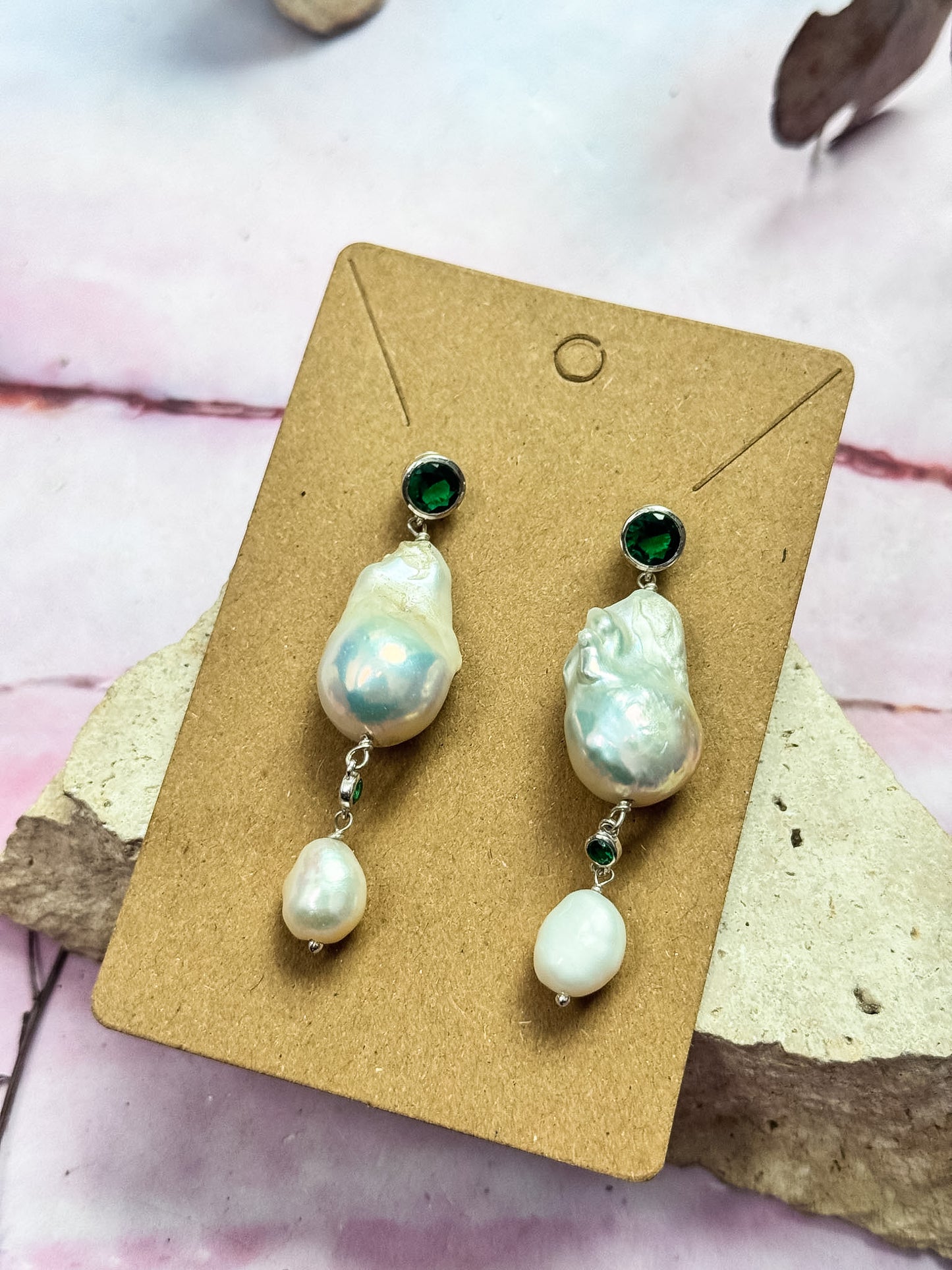 Biwa Pearl Earrings