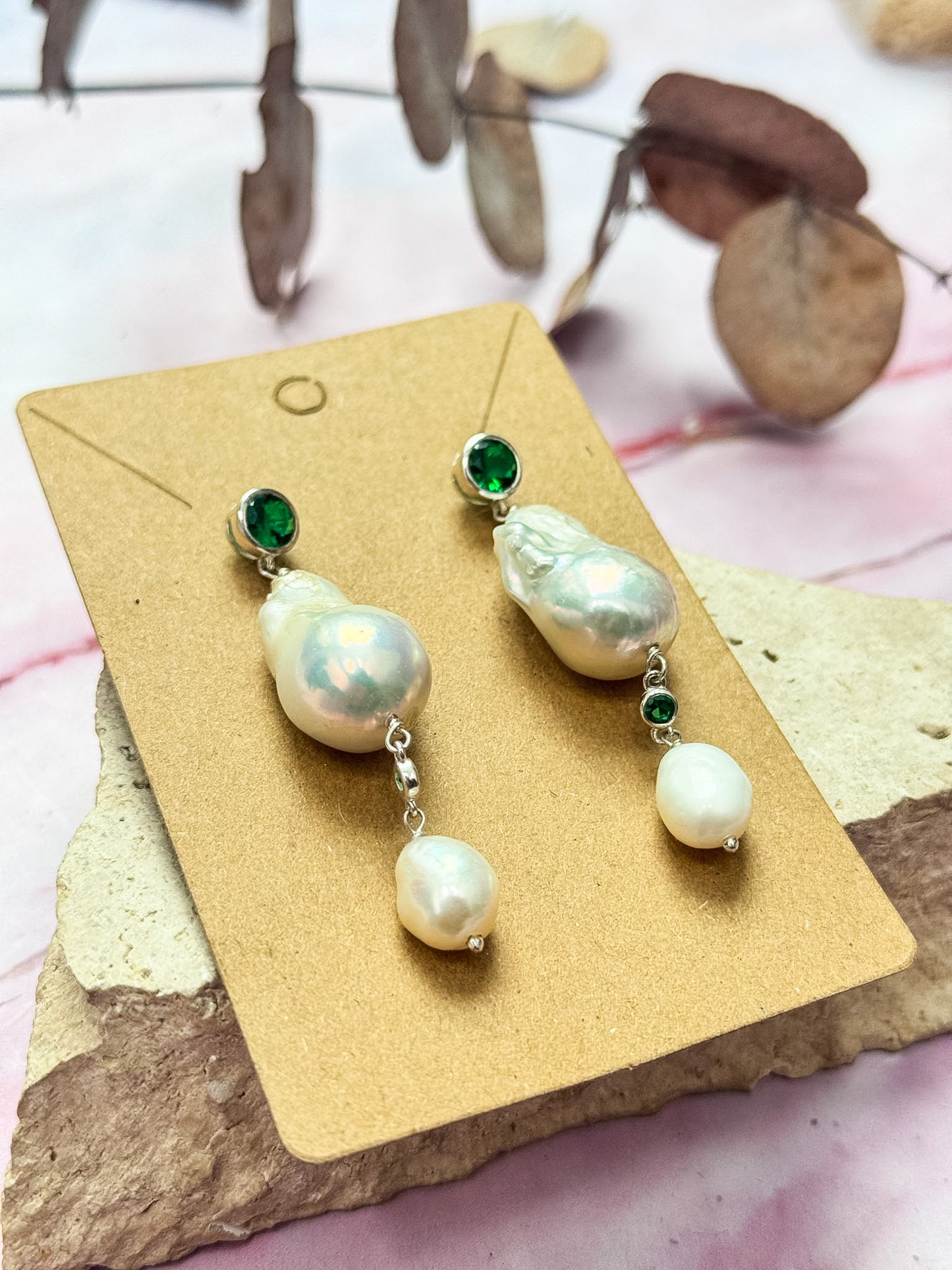 Biwa Pearl Earrings
